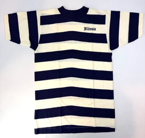 Vintage 1960-70s Champion Illinois Single Stich Striped Shirt Small Made in USA - Bild 1 von 8