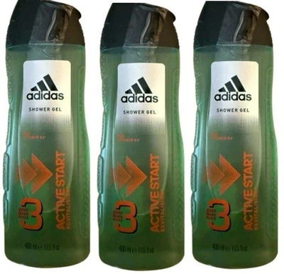 3 Adidas Active Start Revitalising Shower Gel Pro Vitamin B5 13.5oz New Lot 3 - Image 1 of 3