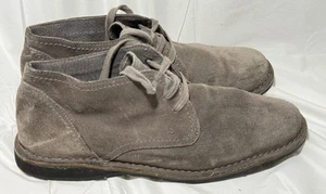 JOHN VARVATOS Hipster Chukka Desert Boots Sz 11 Grey Suede Tire Tread Sole - Picture 1 of 8
