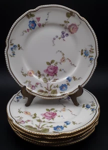 Castleton Sunnyvale Set of 5 Bread Butter Dessert Gold Rim 6.5" Plates - Picture 1 of 9