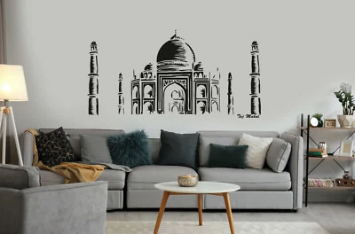 Taj Mahal Wall Stickers Islamic Landmark, Wonders of the World, Decals Murals  - Image 1 of 2