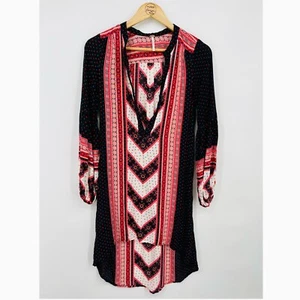 Free People Peace Maker Bandana Dress, Size XS, Boho Peasant Colorful Cowgirl - Picture 1 of 10