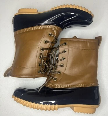 Sporto The Original Duck Boot Ariel Leather Rubber Faux Fur Women’s 6.5 M - Image 1 of 4