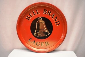 Vintage Metal Tray Advertising Bell Brand Lager Beer Barware Uganda Collectib"03 - Picture 1 of 5