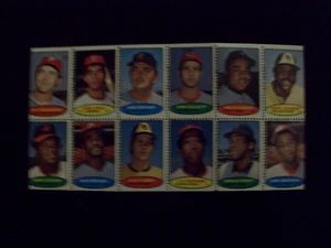 Estampillas Topps 1974 hoja sin cortar 12 estampillas con Willie Horton - Imagen 1 de 2