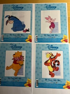 B56-B59 Winnie the Pooh & Friends colour block cross stitch PATTERNS (not Kits) - Picture 1 of 7
