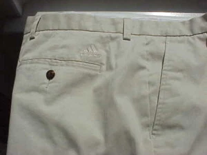 New ADIDAS MDbl Pleated Golf Shorts 40" Stone Nanotex Fabric - Picture 1 of 1