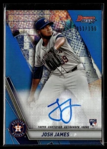 2019 BOWMAN BEST BLUE /150 ROOKIE AUTO JOSH JAMES ASTROS - Picture 1 of 1