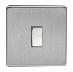 Interruptor retráctil Varilight XDSR1S acero cepillado sin tornillos 1 banda 1 o 2 vías - Imagen 1 de 1