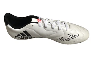 Botas de fútbol americano firmadas por Bryan Robson de firma privada blancas Adidas - Imagen 1 de 2