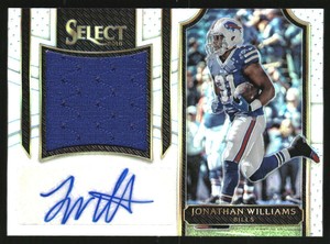 2016 Select Jumbo Rookie Signature Swatches Prizm #18 Jonathan Williams Auto/99