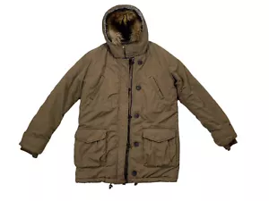 Maison Scotch Damen Winter Parka Grün Braun Gr 2 S M 38 40 Dick Warm Jacke Fell - Bild 1 von 11