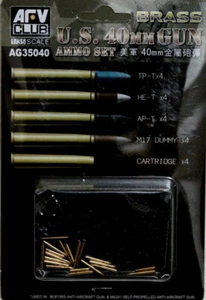 Juego de munición AFV Club 1/35 AG-35040 para pistola US 40 mm para pistola Bofors AA y pistola M42A1 AA - Imagen 1 de 1