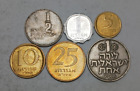 Lot of 6x Coins of Israel - 1 Agora, 5 Agorot, Up to 1 Lira - Mixed Dates!