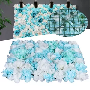 12PCS Wedding Valentine's Backdrop Decor Artificial Silk Rose Flower Wall Panels - Picture 1 of 15