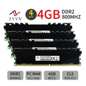 16GB 4x 4GB DDR2 800MHz PC2-6400U 240Pin CL5 intel Desktop Memory RAM F2-6400CL5 - Picture 1 of 9