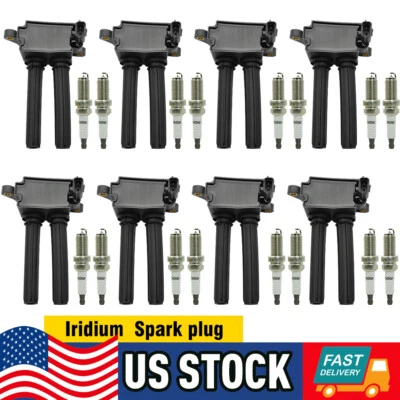 Bobina de encendido UF504 8 + 16 bujías para cargador Durango Chrysler 300 Aspen Jeep Foto 1 de 4