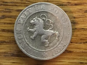 ECKE 1894 DIE UNION MACHT DIE GEWALT 10 CENTIMES LEOPOLD II - Bild 1 von 2