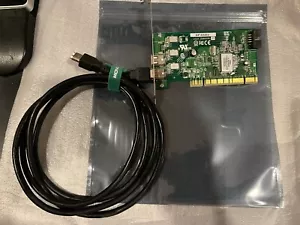Adaptec 2 Port AFW-2100 FireWire IEEE-1394 PCI Card with 6 Feet Firewire Cable - Picture 1 of 4