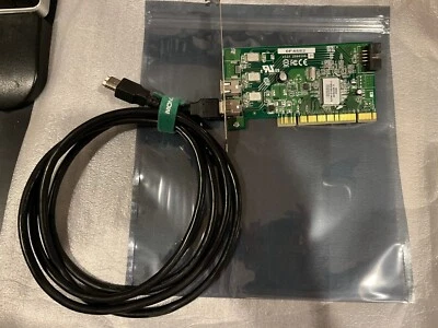 Adaptec 2 Port AFW-2100 FireWire IEEE-1394 PCI Card with 6 Feet Firewire Cable - Image 1 of 4