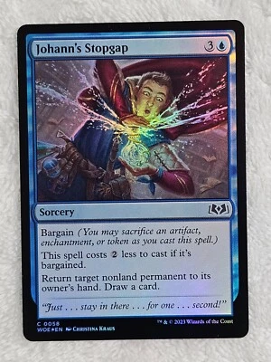 MTG Johann's Stopgap FOIL - Wilds of Eldraine (WOE) #58 Magic Card NM - Image 1 of 4