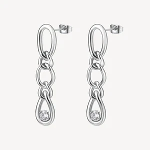 BROSWAY RIBBON ORECCHINI PENDENTI IN ACCIAIO E ZIRCONI BBN43 (4204) - Foto 1 di 4