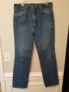 Vintage Wrangler Denim Jeans Blue 36×32 Straight Leg Regular Fit Pants - Picture 1 of 10