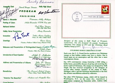 Scott #1769 1978 Christmas Stamp First Day Brochure, On-Site, Holly Mich., RARE - Image 1 of 2