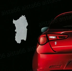 Sardinien Insel Autoaufkleber SILBER 5 cm Landkarte Umriss Sticker Map - Bild 1 von 2