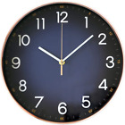 Wall Clock 12'' Modern Rosegold Wall Clock Navy Blue Wall Clock,Quality Silent