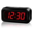 LED Digital Alarm Clock Battery Operated Only Small for Bedroom/Wall/Travel