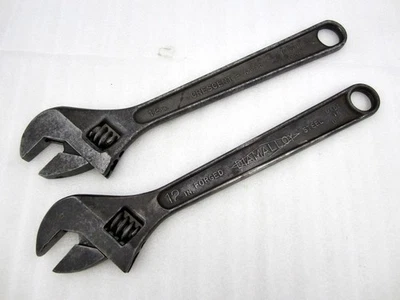 Llaves ajustables vintage Diamond & Crescent 12" AT-112 A212 EE. UU. Foto 1 de 4