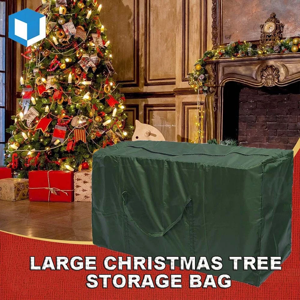 Extra Large Christmas Tree Storage Bag Green Waterproof with Handles & Zipper - Image 1 of 4
