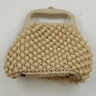 Marcus Brothers бисером застежки сумочки Дамская сумка w Lucite ручки винтажный Италии 1960-х - Изображение 1 из 4