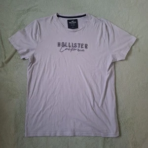 Hollister Men's T-Shirt White and Grey Large - Picture 1 of 5