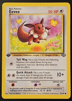 1st Edition Eevee - Jungle - #51/64 - Vintage Pokemon Card 1999 - NM/LP - Image 1 of 4