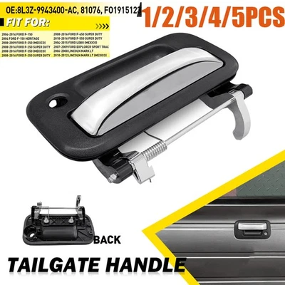 1-5X apto para Ford F150 2004-2016 manija de puerta trasera metal mejorado con cerradura Foto 1 de 4