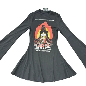 Abito donna Killstar Carrie film piccolo gotico horror manica lunga orlo svasato - Foto 1 di 17