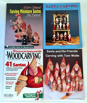SANTA CLAUS WOOD CARVING GUIDE SCHIFFER BOOKS Woodcarving Carvers WOLFE, RANSOM - Image 1 of 3
