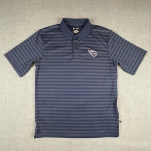 Tennessee Titans Shirt Mens Large Blue Stripe Polo NFL Football Performance - Picture 1 of 8
