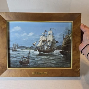 Framed Porcelain Picture - "Empress of China" by Thomas Wesley Freeman - Picture 1 of 7