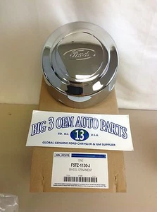 New OEM 1980-2010 Ford Truck Van Rear Wheel Center Cap Chrome F5TZ-1130-J - Picture 1 of 2