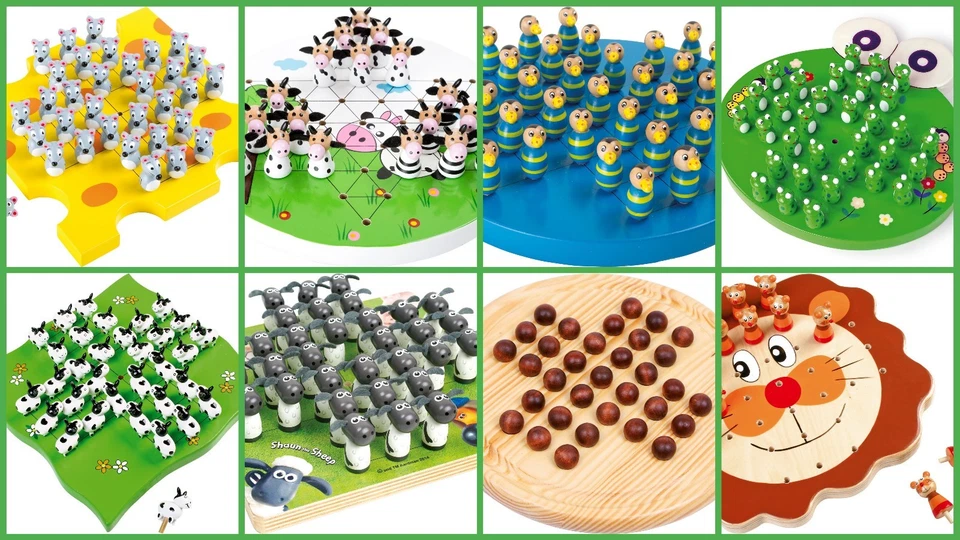 Solitaire Halma Cow Lion Mice in Cheese Game Children Family Traditional Toy NEW - Image 1 of 1