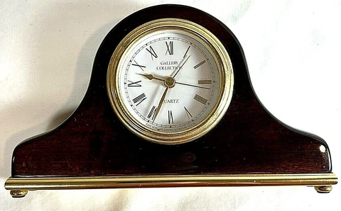 Rare Gallery "Napoleon's Hat" burled maple Mantle Clock Dayton Hudson Cover