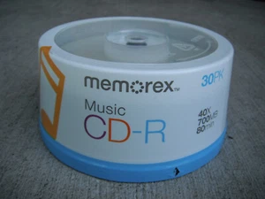 Optical Media Blank Disc CD-R 80 Minute 700 MB 40x Write 30 Pack 15404001 - Afbeelding 1 van 4
