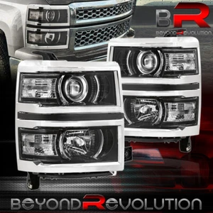 For 2014-2015 Silverado 1500 Black Housing Replacement Projector Headlamps Light - Picture 1 of 5