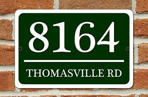 Personalized Home Address Sign Aluminum 12" x 8" Custom House Number Plaque