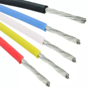 Rot/Schwarz/Blau/Gelb 16 AWG Silikon gestrandet 252/0,08 mm Drahtkabel - Bild 1 von 1