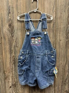 New Vintage Rugrats Nickelodeon Denim Overalls Kids Sz S 6/7 Viacom 1998 OG Tag - Picture 1 of 7