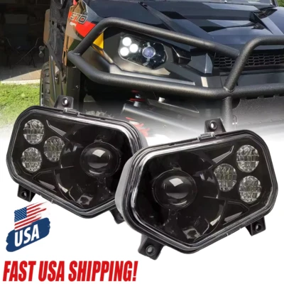 LED Headlight Assembly w/ Angel Eye for Polaris Sportsman Ranger RZR 570 800 900 - Bild 1 von 4